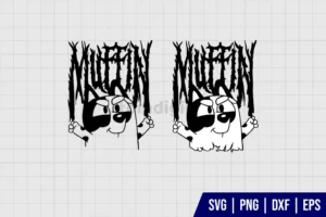 Muffin Bluey Metal SVG Cut File