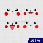 Pikachu Face SVG Bundle