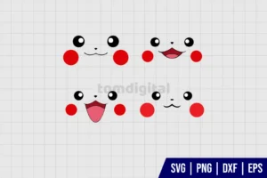 Pikachu Face SVG Bundle