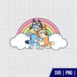 Rainbow Bluey SVG