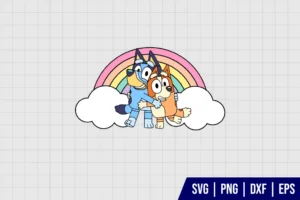 Rainbow Bluey SVG