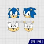 Sonic Face SVG