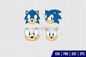 Sonic Face SVG