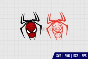 Spiderman Face Wire SVG