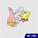 Spongebob and Patrick Smoking SVG Files Cricut