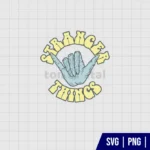 Stranger Things Skull Hands SVG