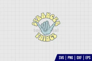 Stranger Things Skull Hands SVG