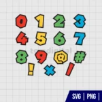 Super Mario Numbers SVG