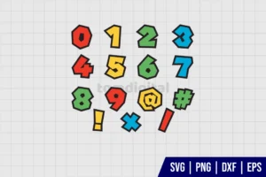 Super Mario Numbers SVG
