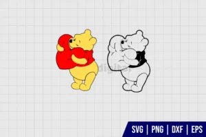 Winnie The Pooh Valentines SVG Files