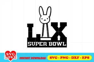 bad bunny super bowl lx svg cricut
