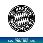 bayern munchen stencil logo svg cut file