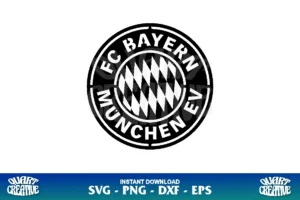 bayern munchen stencil logo svg cut file