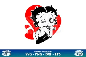betty boop valentine svg cricut