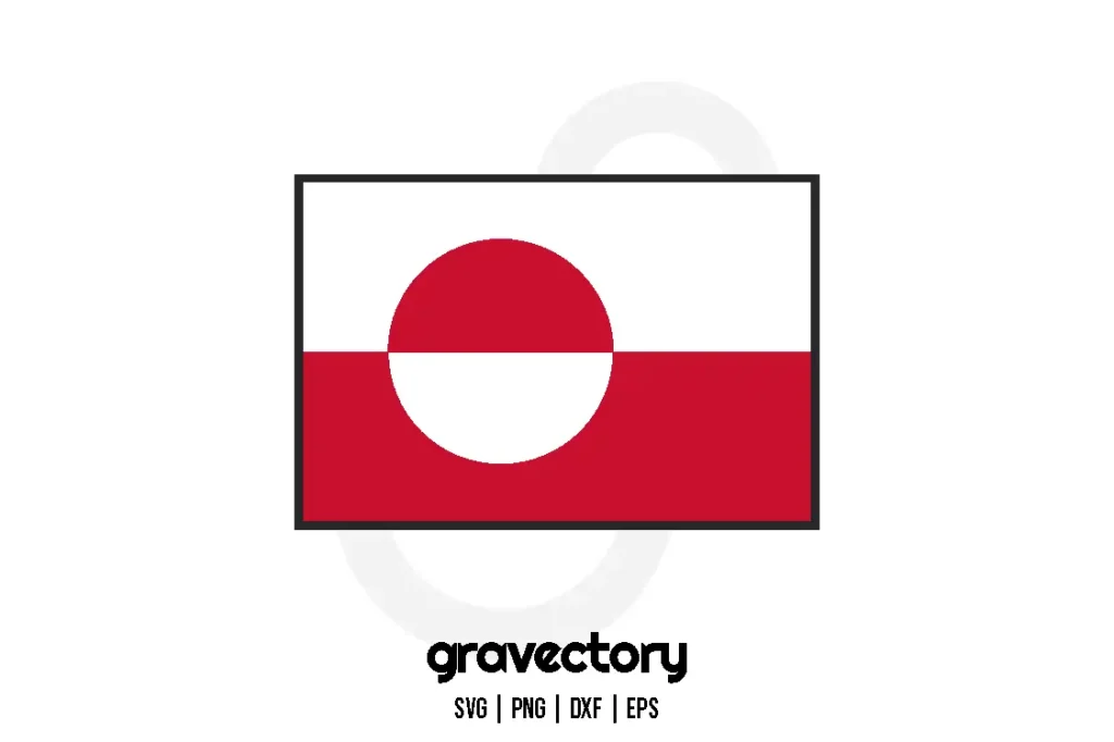 greenland flag vector svg free cut file