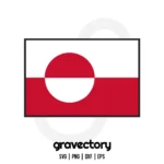 greenland flag vector svg free cut file