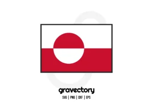 greenland flag vector svg free cut file