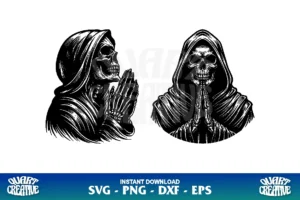 grim reaper pray svg cricut cut file