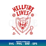 Hellfire Lives Stranger Things SVG