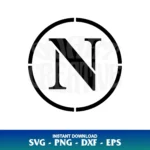 Napoli Logo Stencil SVG Cricut