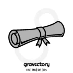 roll diploma vector svg free