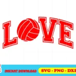 volleyball love svg cricut