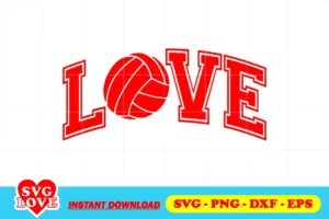 volleyball love svg cricut