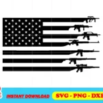 American Flag Gun SVG Cricut