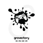 Gaming Controller Splatter SVG Free
