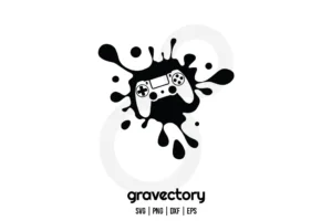 Gaming Controller Splatter SVG Free