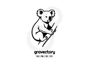 Koala Clipart SVG Free Gravectory