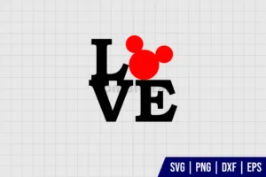 Mickey Love SVG