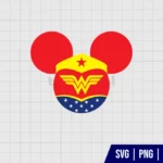 Wonder Woman Mickey Head SVG