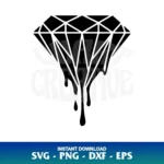 diamond drip svg cricut