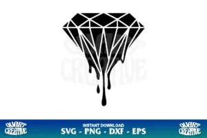 diamond drip svg cricut