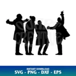 hamilton musical silhouette svg cricut