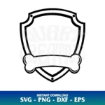 paw patrol shield outline svg cricut