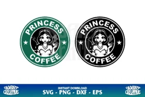 princess coffee svg cricut