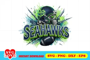 seattle seahawks skull png design