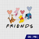 Bear With Ballon Friends SVG