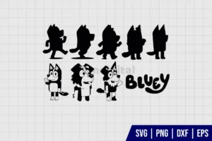 Bluey Silhouette SVG Bundle