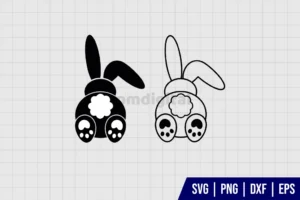 Bunny Bum Ear Leg SVG