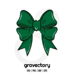 Green Coquette Bow SVG