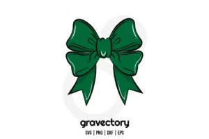 Green Coquette Bow SVG