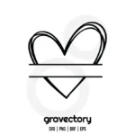 Heart Monogram SVG Free
