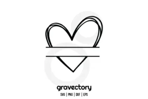 Heart Monogram SVG Free
