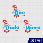 One And Family I Am Dr Seuss SVG