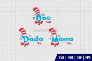 One And Family I Am Dr Seuss SVG
