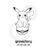 Pikachu Outline SVG Free