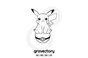 Pikachu Outline SVG Free